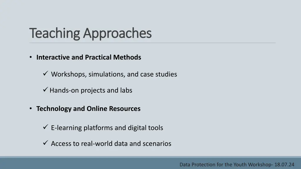 teaching approaches teaching approaches