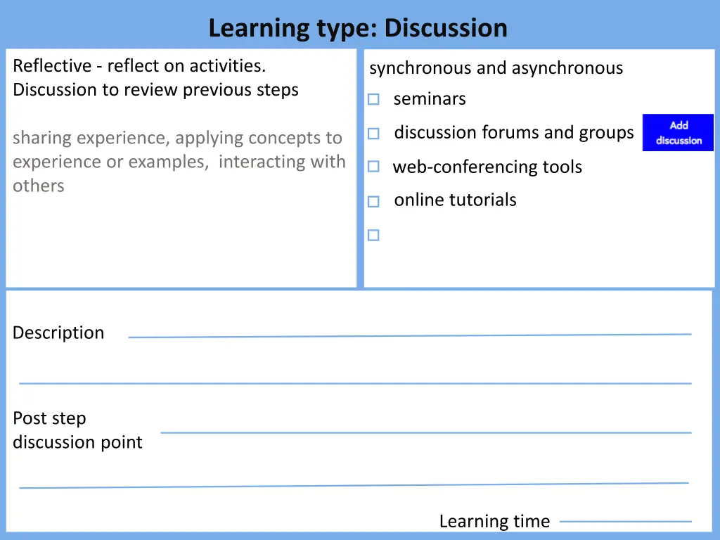 learning type discussion 1