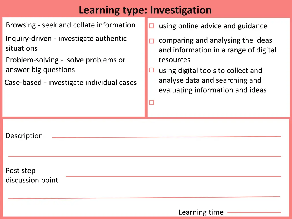 learning type investigation 1
