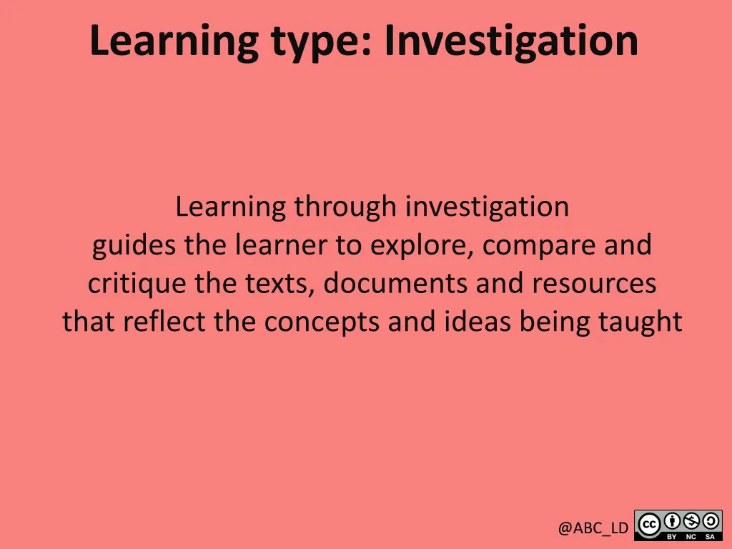 learning type investigation