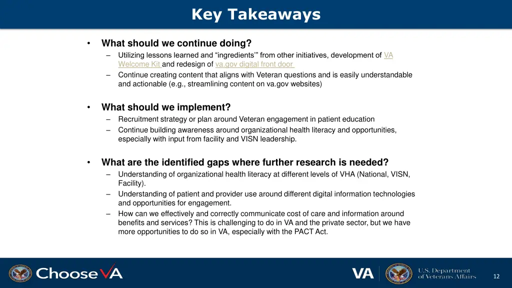key takeaways