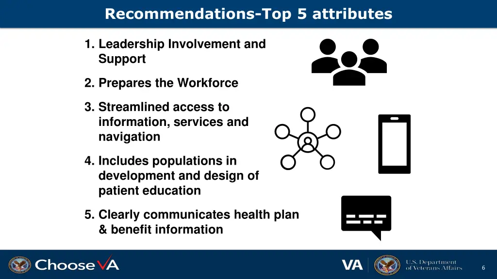 recommendations top 5 attributes