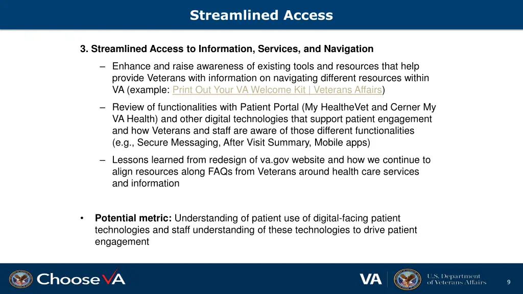 streamlined access