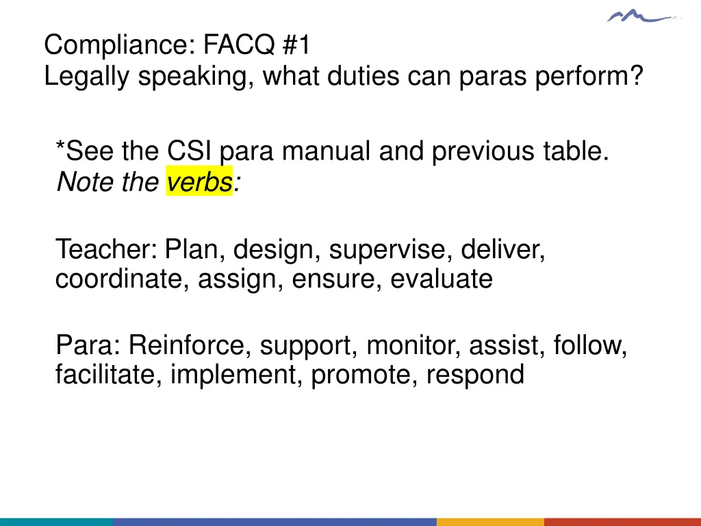 compliance facq 1 legally speaking what duties