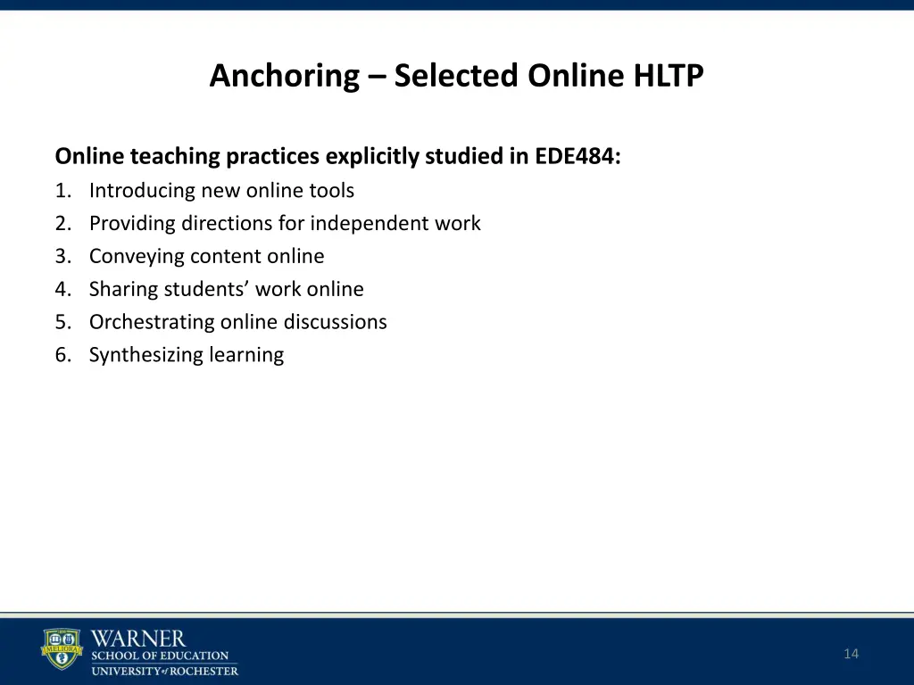 anchoring selected online hltp