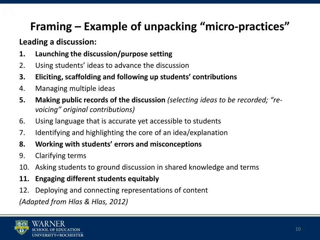 framing example of unpacking micro practices 1