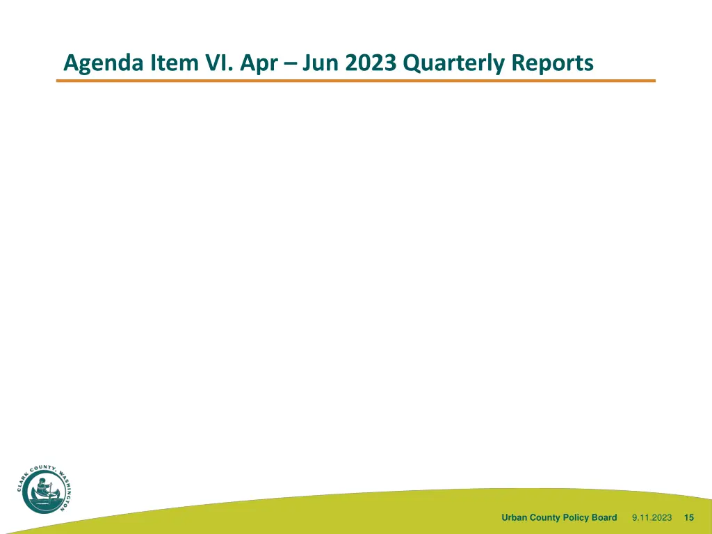 agenda item vi apr jun 2023 quarterly reports