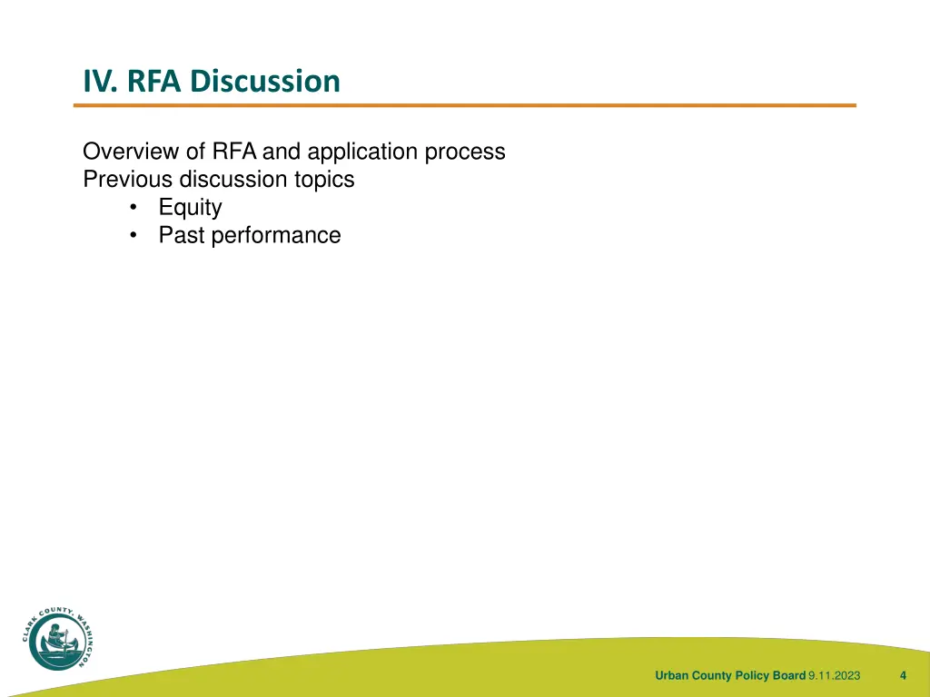 iv rfa discussion
