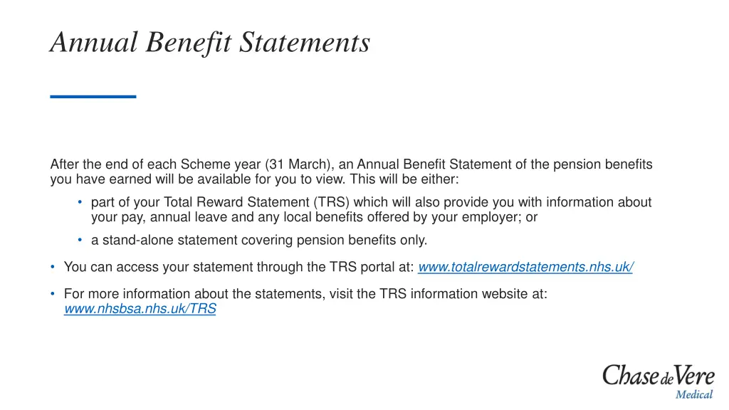 annual benefit statements