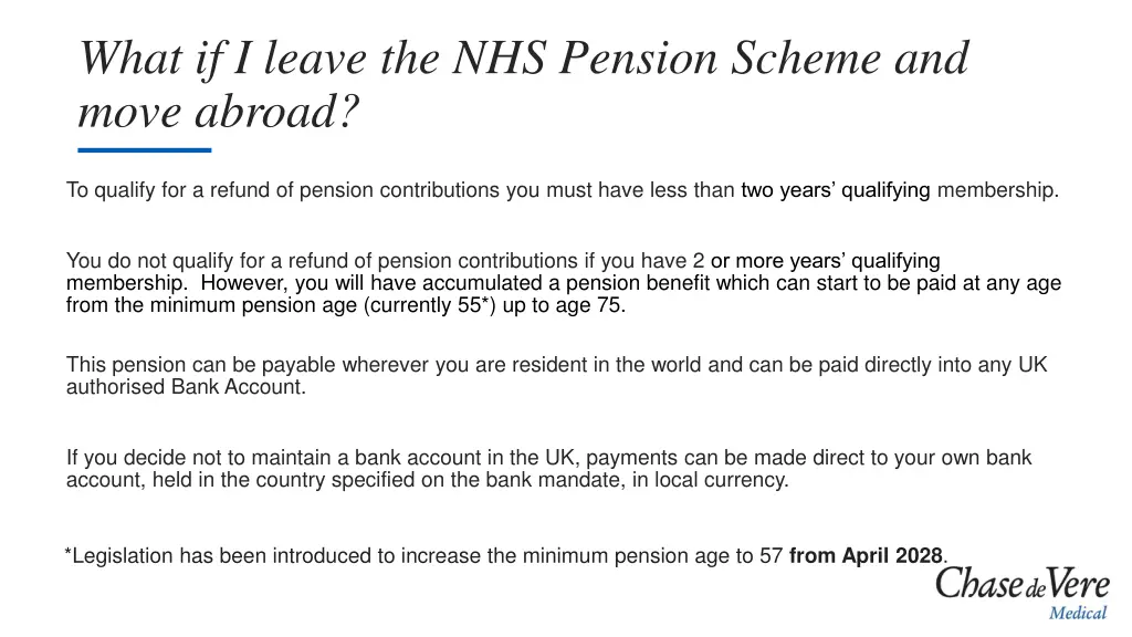 what if i leave the nhs pension scheme and move