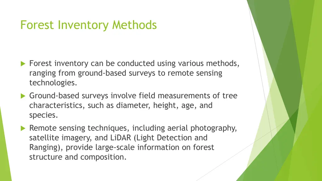 forest inventory methods