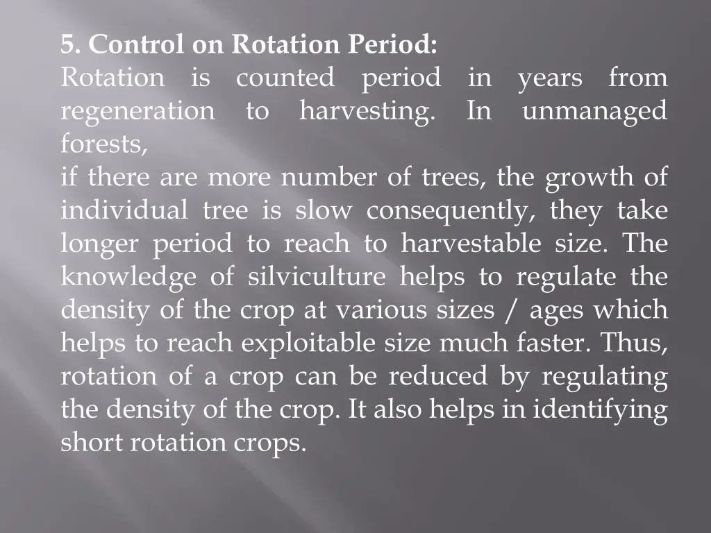5 control on rotation period rotation is counted