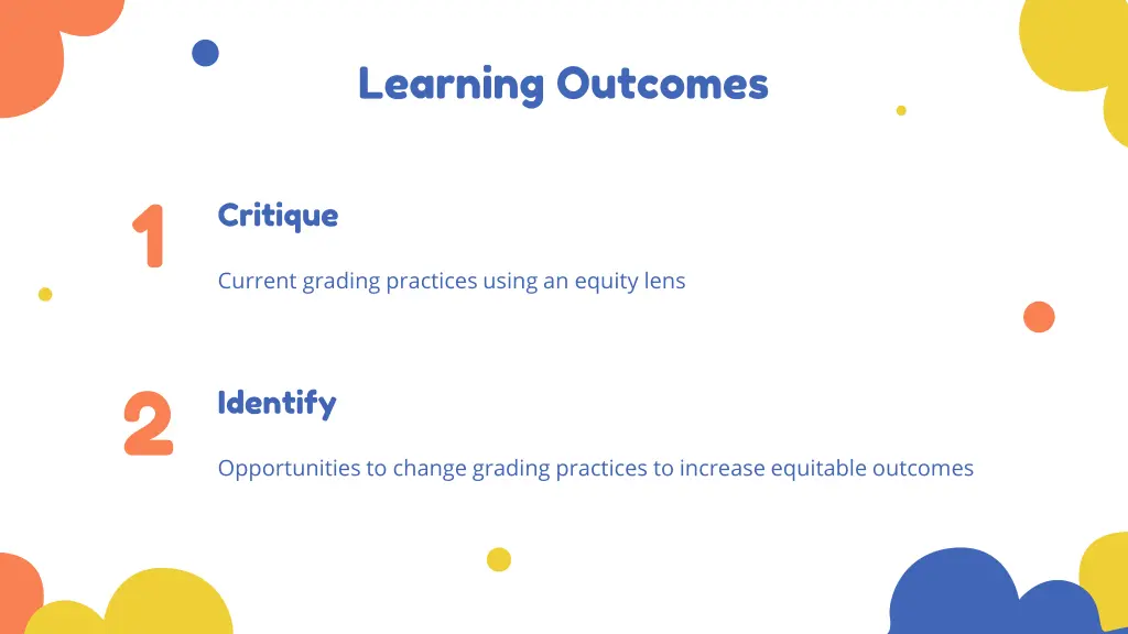 learning outcomes