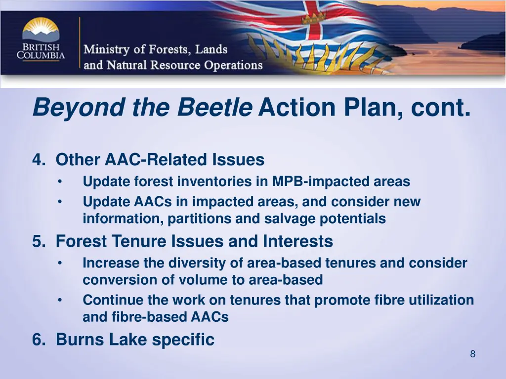 beyond the beetle action plan cont