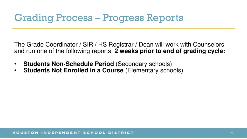 grading process progress reports 1
