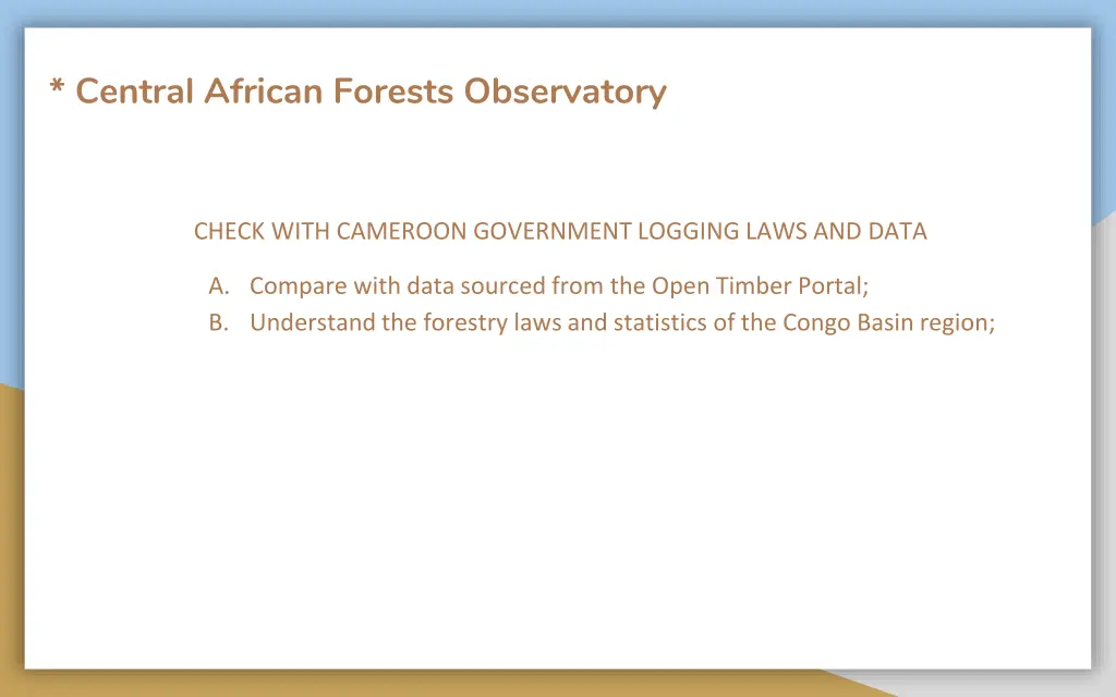 central african forests observatory