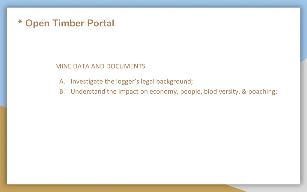 open timber portal