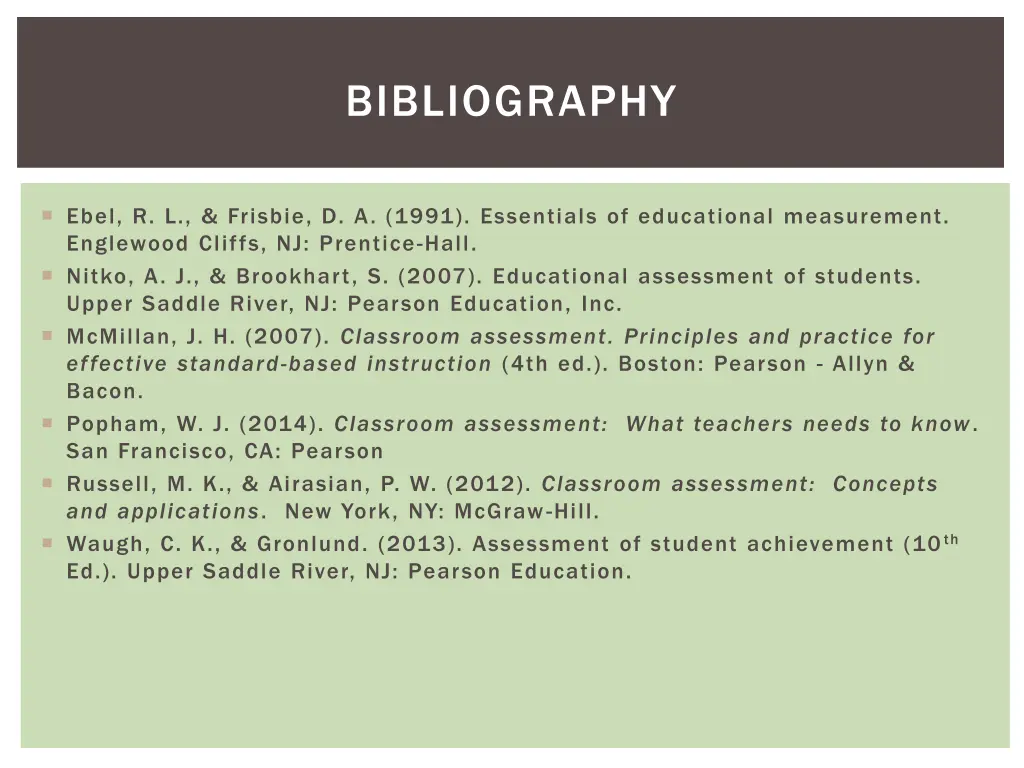 bibliography