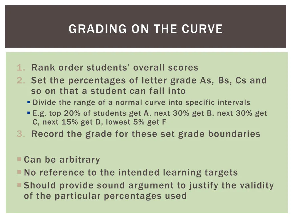 grading on the curve