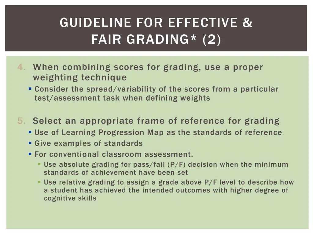 guideline for effective fair grading 2