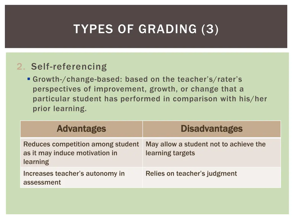 types of grading 3