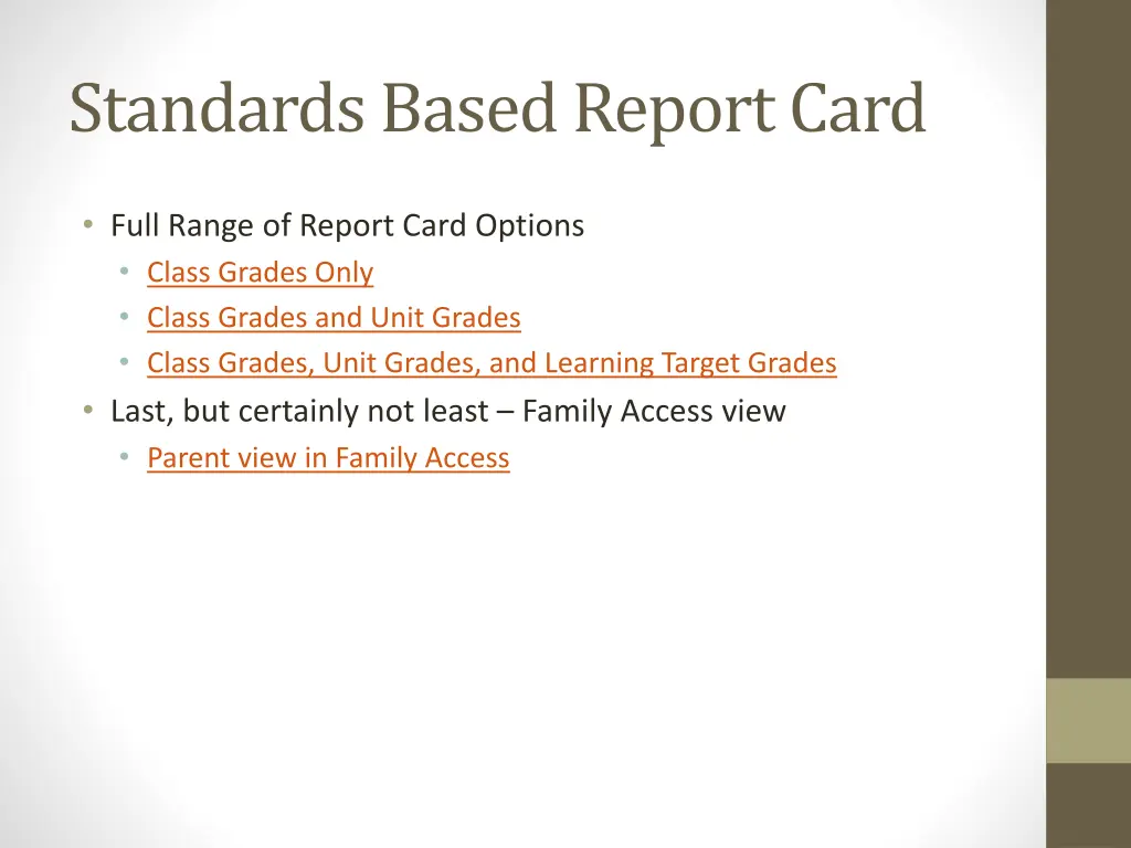 standards based report card