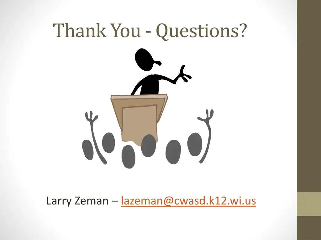 thank you questions