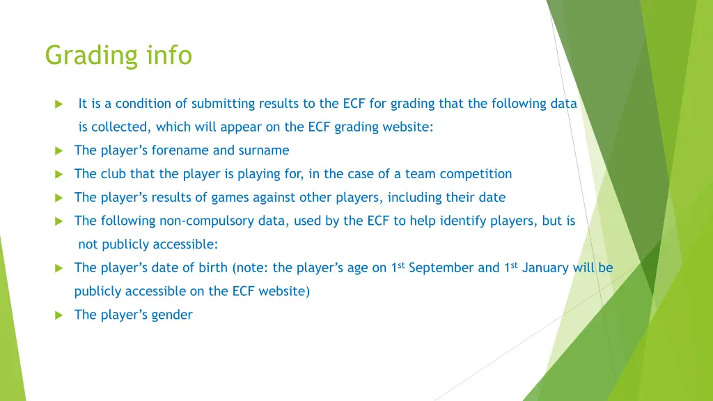 grading info