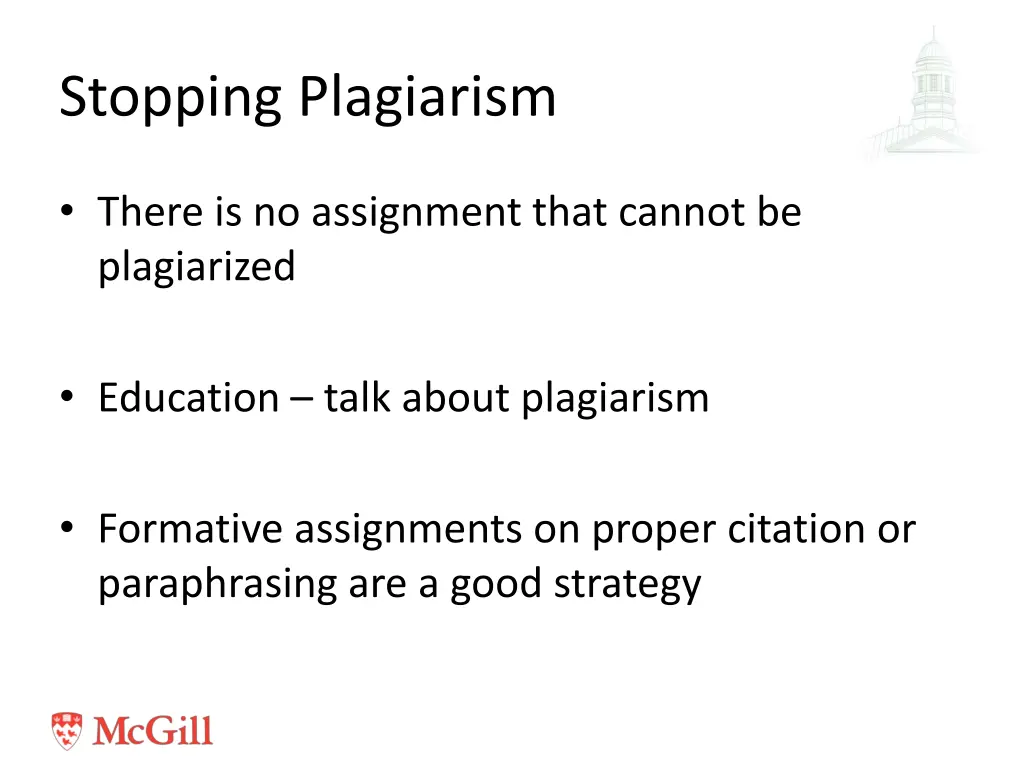 stopping plagiarism