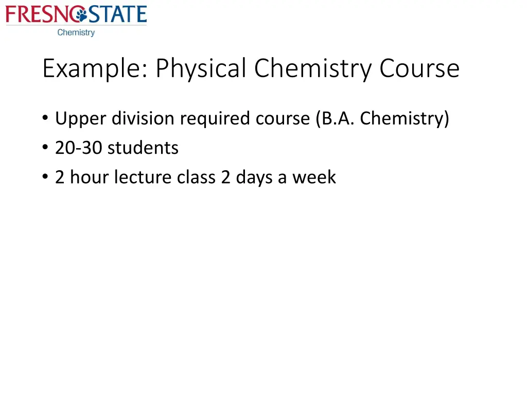 example physical chemistry course