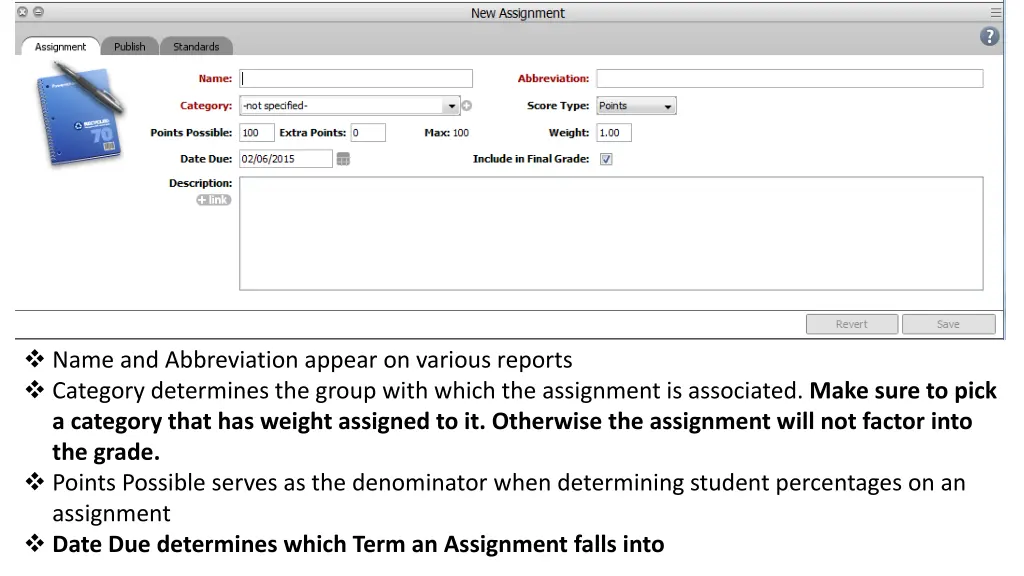 name and abbreviation appear on various reports