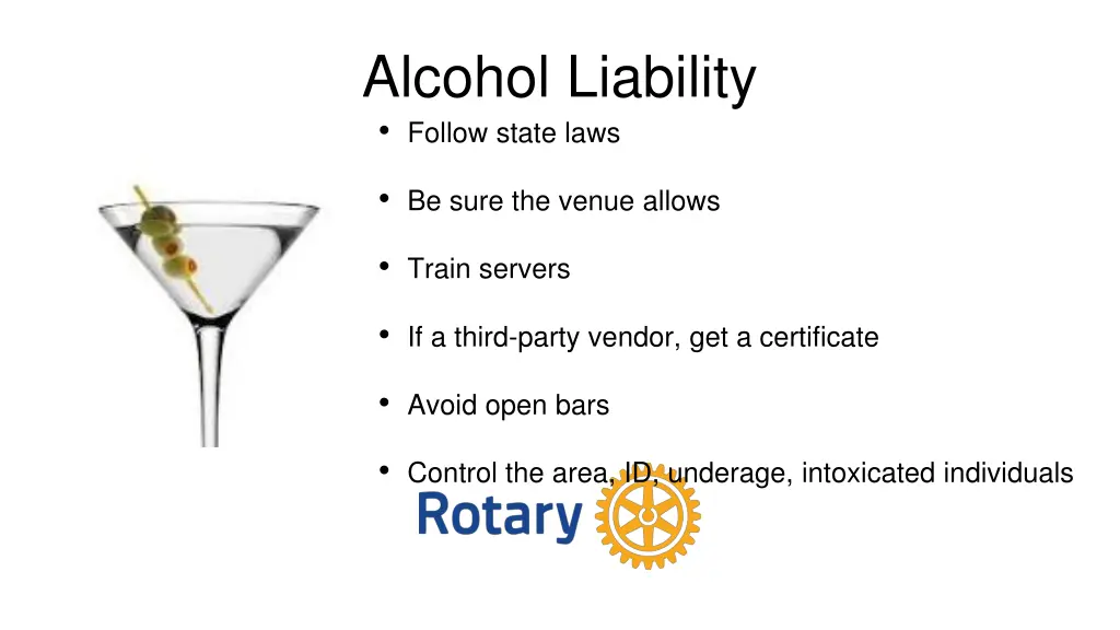 alcohol liability follow state laws