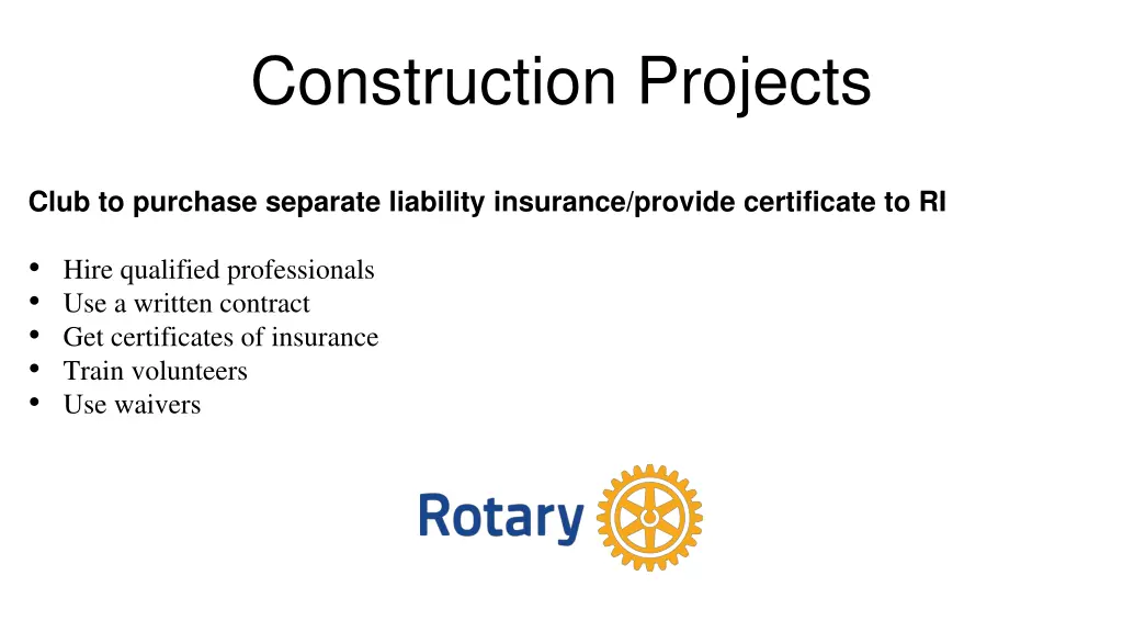 construction projects