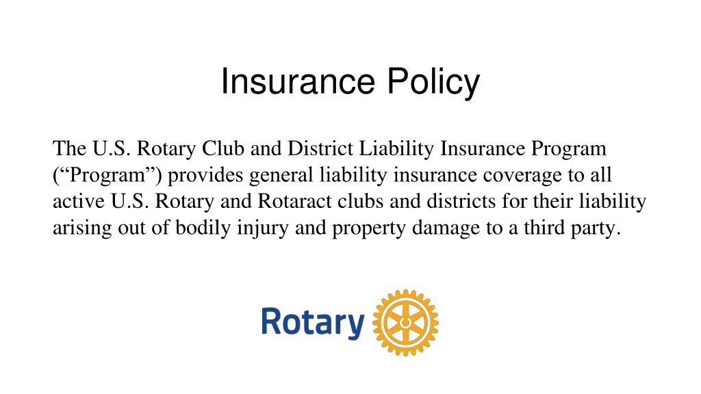 insurance policy