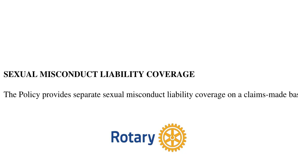sexual misconduct liability coverage