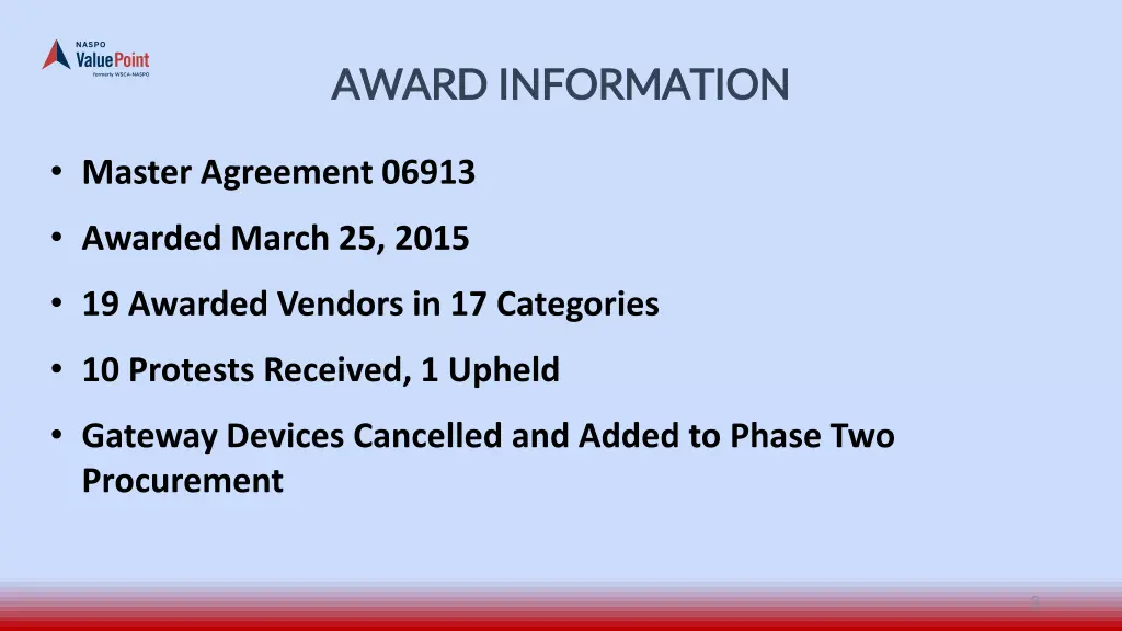 award information award information