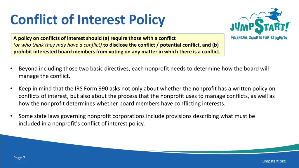 conflict of interest policy