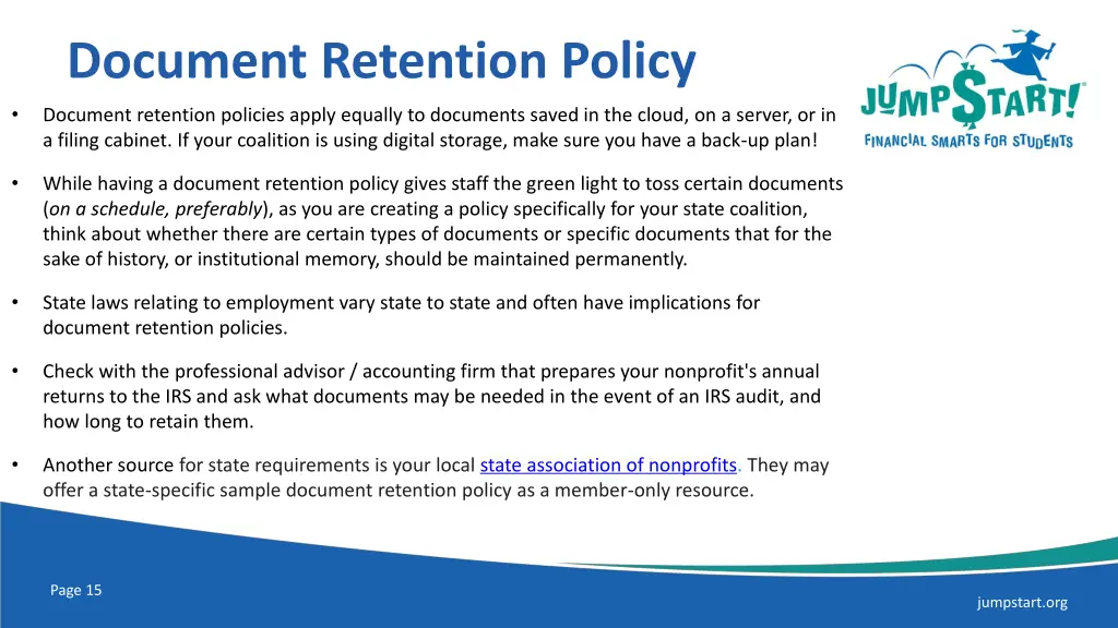 document retention policy
