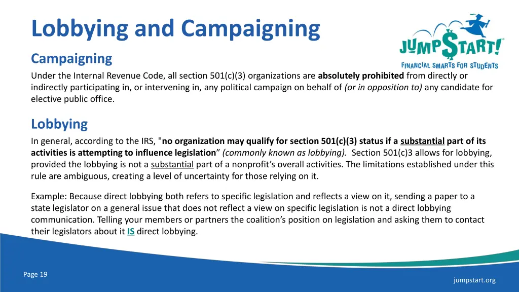 lobbying and campaigning