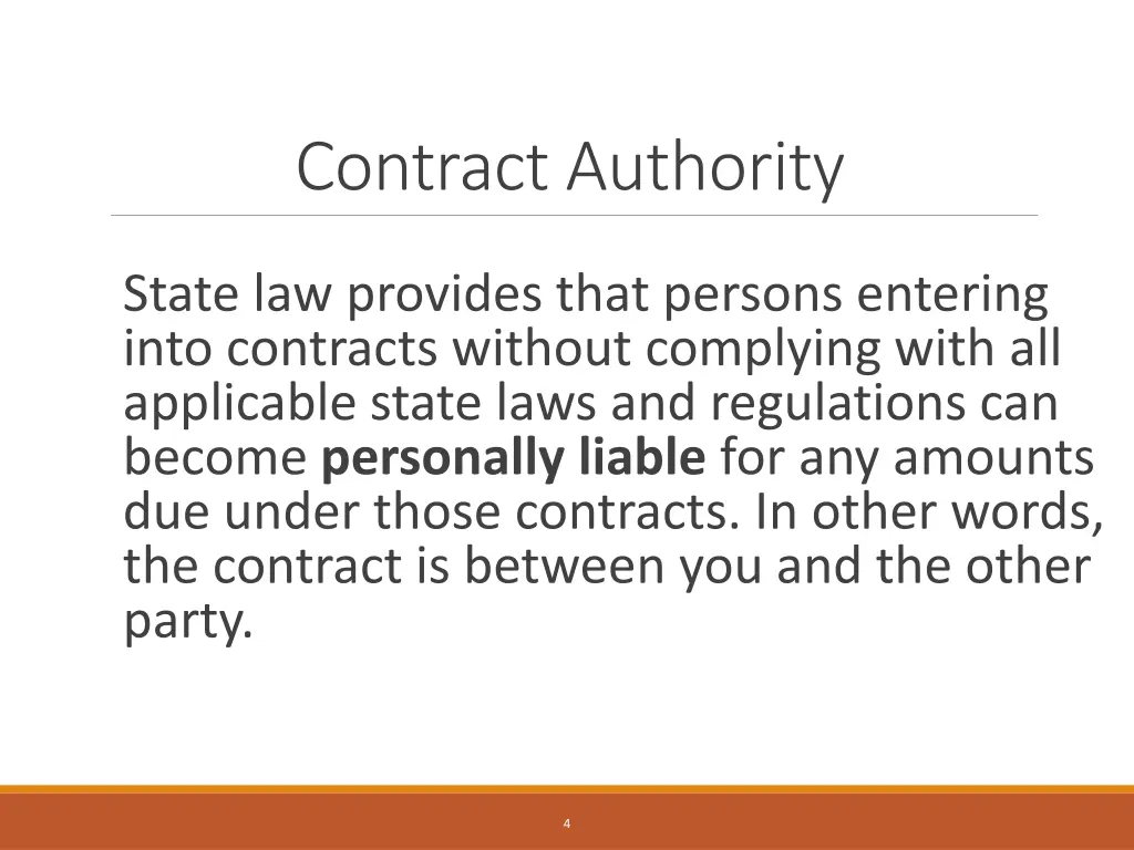 contract authority