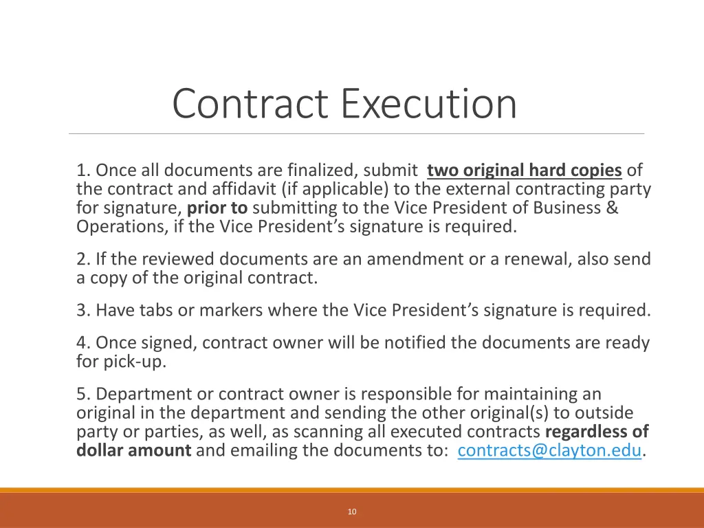 contract execution