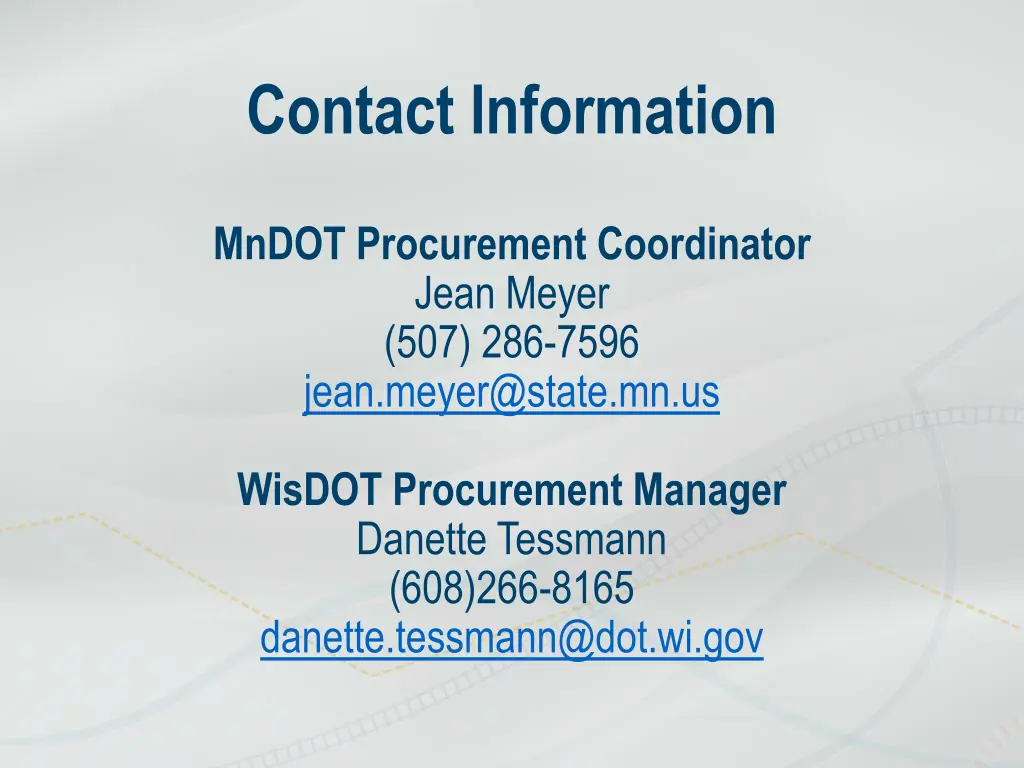 contact information