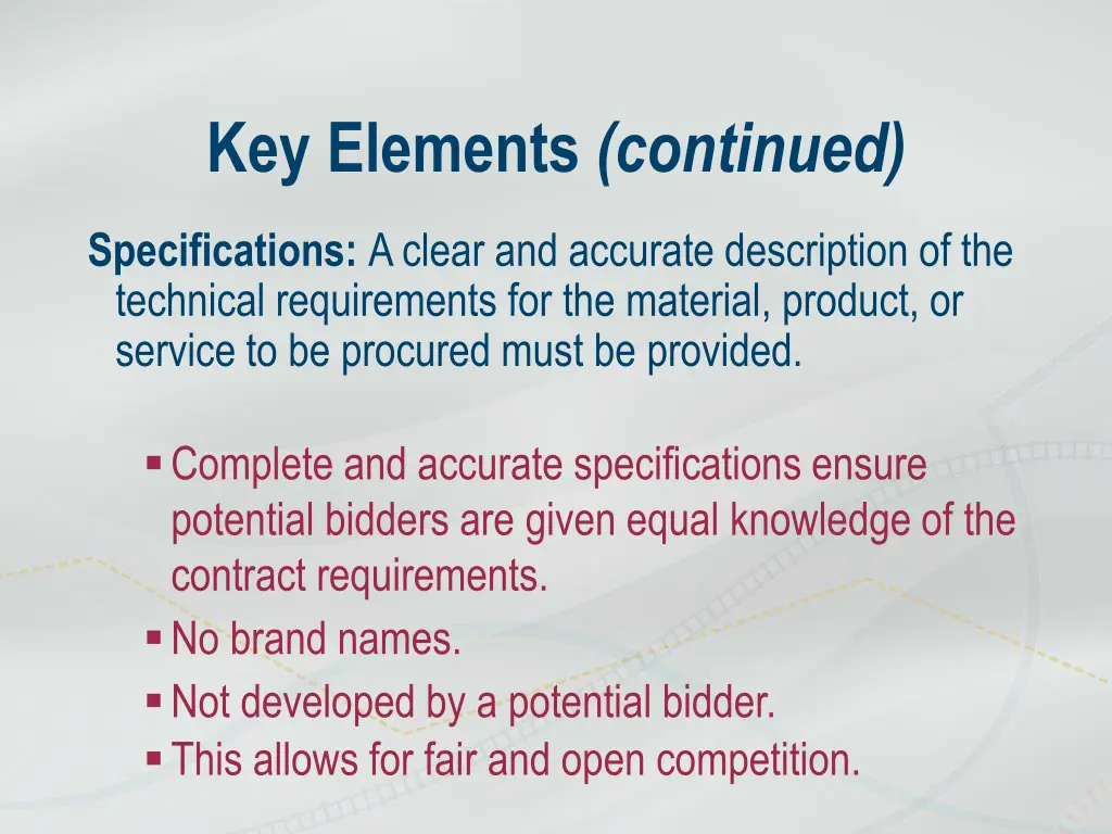 key elements continued 2