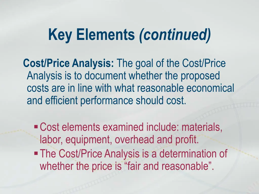 key elements continued 4