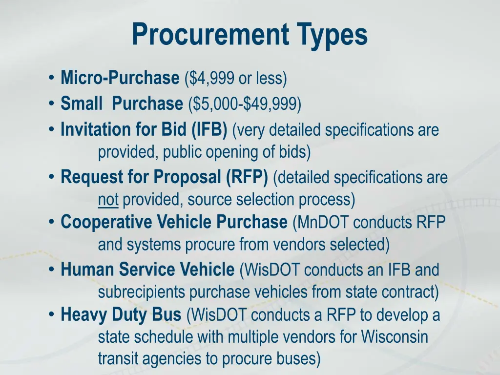 procurement types