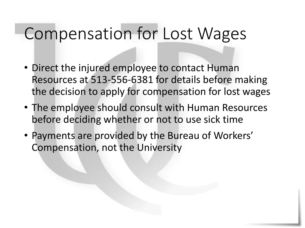 compensation for lost wages