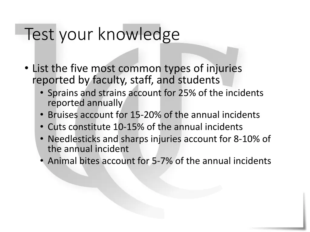 test your knowledge