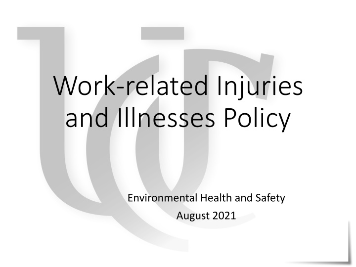 work related injuries and illnesses policy