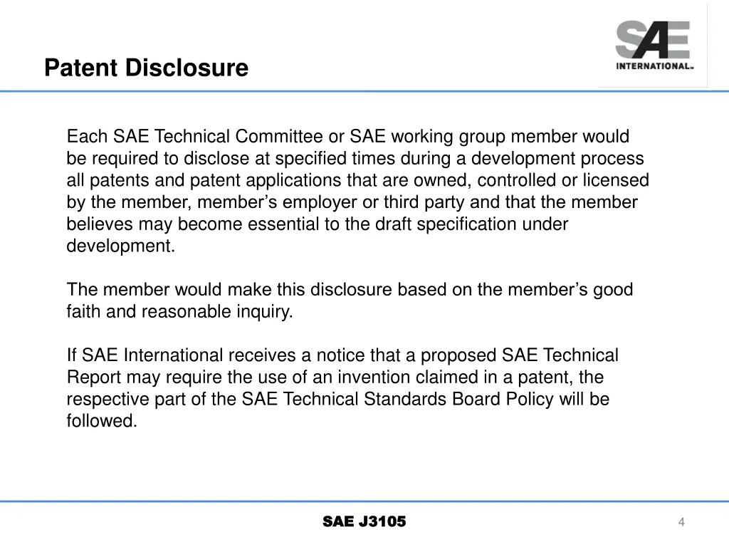 patent disclosure