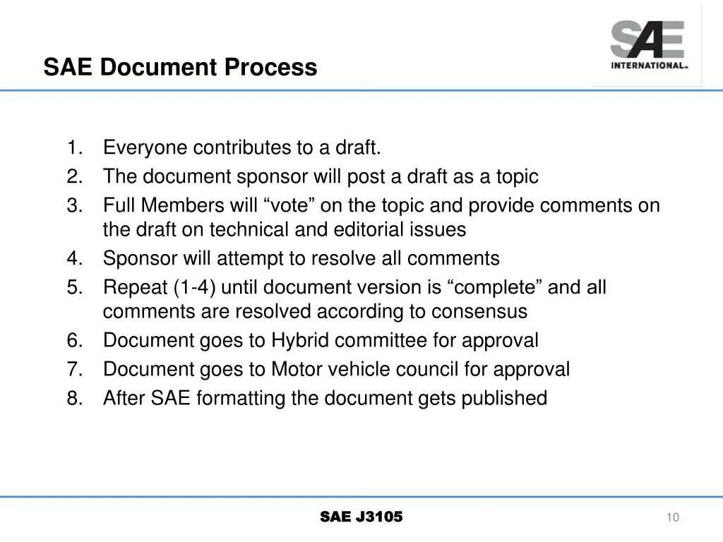 sae document process